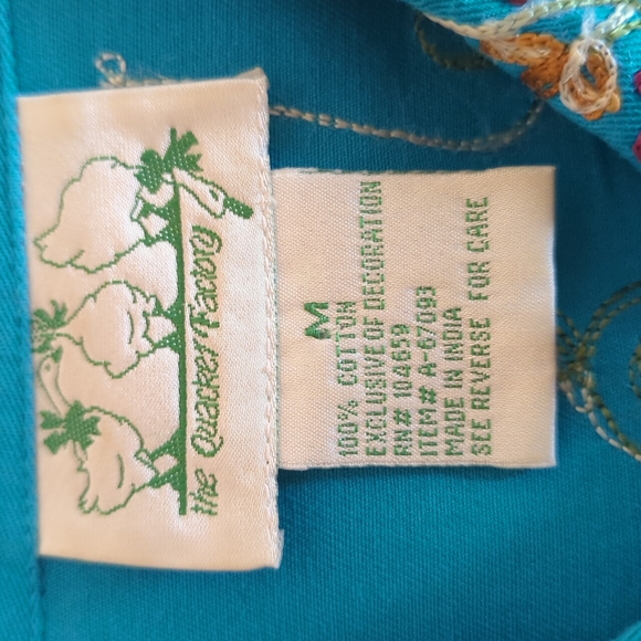 Quacker Factory Jacket Sz M Embellished Butterflies Flowers-321 - Picture 8 of 9